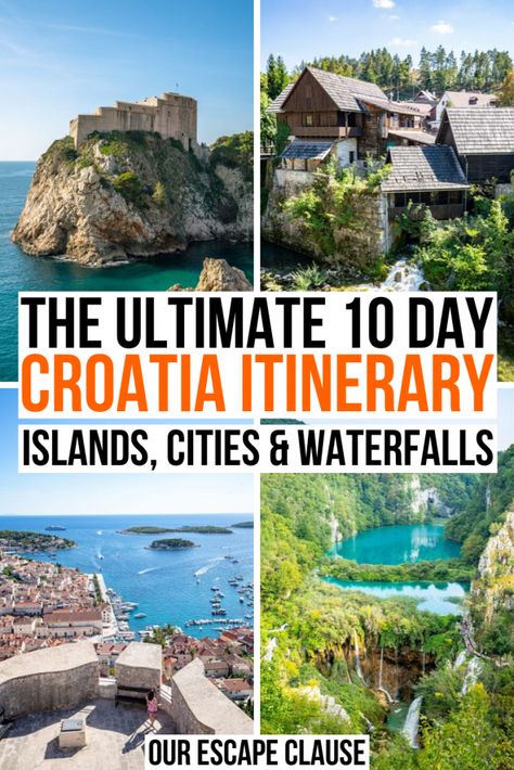 The Ultimate 10 Days in Croatia Itinerary - Our Escape Clause Things To Do In Croatia, Croatia Itinerary, Croatia Vacation, Travel Croatia, Croatia Travel Guide, Croatia Holiday, Visit Croatia, Romantic Travel Destinations, Zagreb Croatia