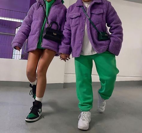 Tmnt Outfits Aesthetic, Purple And Green Outfit Men, Purple And Green Aesthetic Outfit, Purple Club Outfit, Green And Purple Outfit Aesthetic, Purple And Green Outfits, Purple And Green Outfit, Purple Outfit Aesthetic, Outfit Aesthetic Men