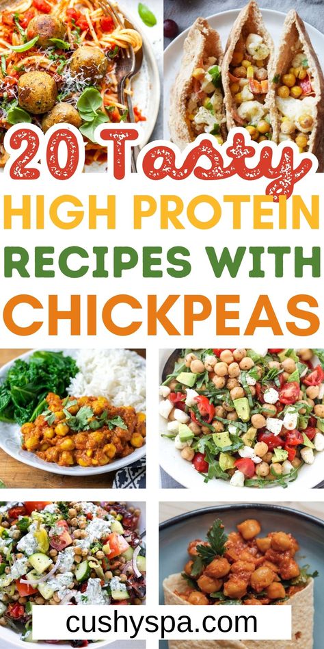 These high protein recipes with chickpeas are delicious and packed with nutrition for your healthy diet. Try making these easy high protein chickpea recipes to snack on, use for high protein meal prep, and even lunch. Dinner With Chickpeas, Chickpea Lunch Ideas, Meals With Chickpeas, Chickpea Dinner Recipes, Chickpea Lunch, Recipes With Chickpeas, Chicken Chickpeas, Low Carb Broccoli Salad, High Protein Food