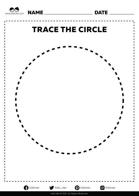 Tracing Circles - Free Printable PDF Trace The Circle Worksheet, Shape Circle Worksheet, Circle Worksheet Kindergarten, Circle Shape Worksheets For Preschool, Circle Shape Activity, Circle Worksheets Preschool, Circle Crafts Preschool, Circles Curriculum, Circle Activity