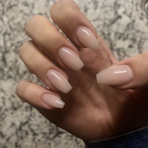 OPI put it in neutral Pretty Neutral Nail Colors, Clear Beige Nails, Neutral Coloured Nails, Nails Coffin Neutral, Natural Acyrilics Nails, Beige Clear Nails, Put It In Neutral Nails, Nuetral Nail Colors, Beige Nail Color