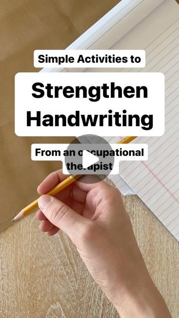 Kaley Sara on Instagram: "Don’t underestimate the importance of writing when we’re learning to read. They go hand in hand!   Strengthening our hands and fingers is so important.   Love these ideas 💡 from @thesimpleot   Make sure to save this for later and let us know if you use these!   #kidswriting #handwriting #occupacionaltherapy #handsonlearning #handsonactivities" Hand Strengthening Activities For Kids, Hand Strengthening Activities, Handwriting Exercises, Hand Strengthening Exercises, Connor Price, Teaching Handwriting, Hand Strengthening, Handwriting Activities, Improve Handwriting