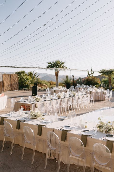 Hummingbird Nest Ranch, Traditional Color Palette, Modern Wedding Design, Hummingbird Nest, Rectangle Tables, Modern Desert, Ghost Chairs, Dream Fantasy, Reception Area