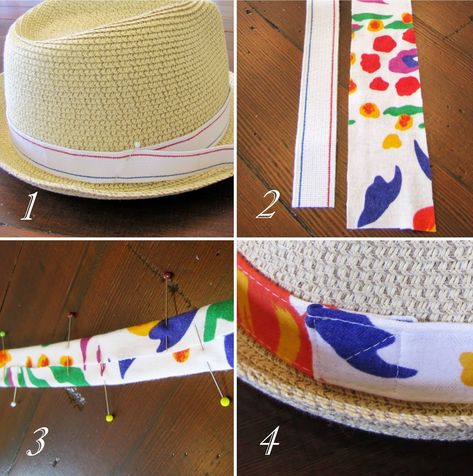 DIY: Sew A Hatband, Tutorial, Textiles Diy Hat Band, Make Your Own Hat, Long Stitch, Steampunk Hat, Kentucky Derby Party, Diy Hat, Sewing Diy, Diy Crafts Hacks, Crafts Hacks