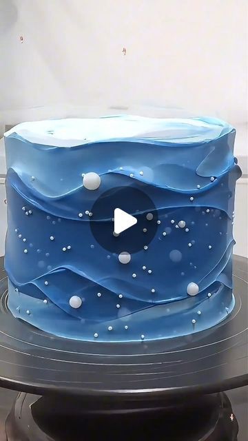 Blue Cakes Birthday, Swimming Cake Ideas, Wave Cake Tutorial, Shark Themed Cakes, Dolphin Birthday Cakes, Ocean Birthday Cakes, Swimming Cake, Wave Cake, Ocean Cakes