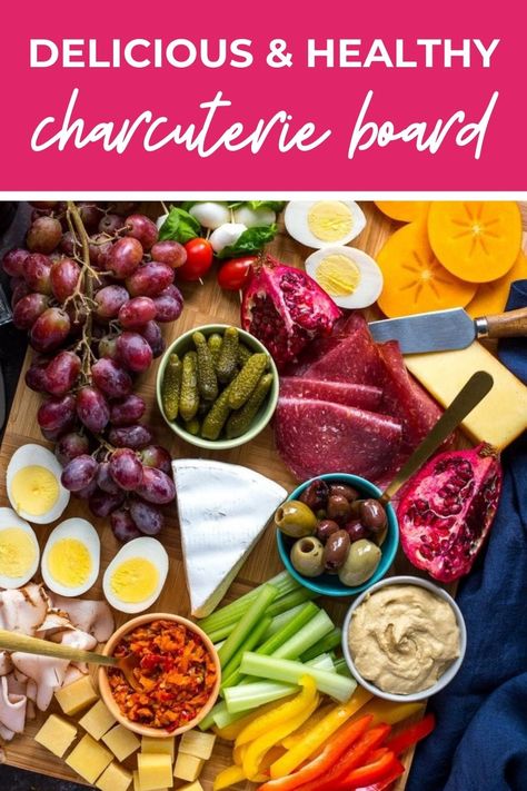 Delicious & Healthy Charcuterie Board Easy Healthy Charcuterie Board, Healthy Charcuterie Board Ideas, Healthy Charcuterie Board, Healthy Charcuterie, Caprese Bites, Roasted Red Pepper Dip, Red Pepper Dip, Charcuterie Board Ideas, Stuffed Pepper Dip