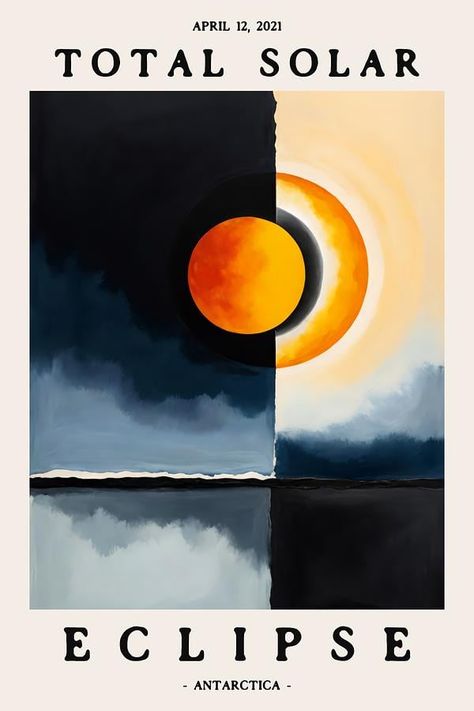 Antarctica Eclipse at ArtfullyWalls, undefined Eclipse Painting, Seaside Shops, Artfully Walls, Mixed Media Photography, Space Wall Art, Romantic Cottage, Total Solar Eclipse, Modern Beach, Rainbow Shop