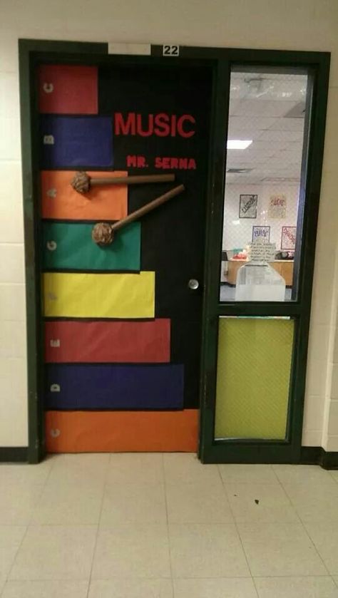 Elementary Music Classroom Door Room Door Ideas, Music Classroom Organization, Music Classroom Bulletin Boards, Elementary Music Room, Music Bulletin Boards, General Music Classroom, Music Classroom Decor, Elementary Music Class, Elementary Music Education