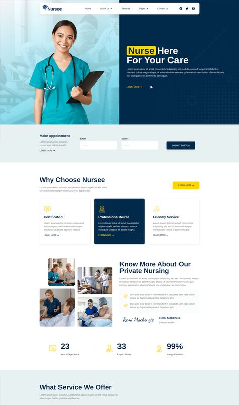 Homecare & Private Nursing Elementor Template Kit Elementor Templates, Homecare Nursing, Medical Website, Medical Website Design, Creating Websites, Therapy Website, Professional Nurse, Wordpress Developer, Web Developer