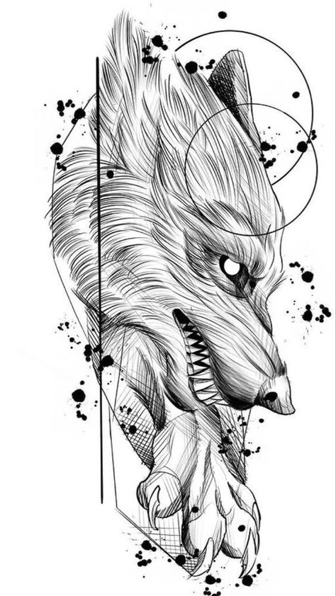 Fenrir Tattoo, Wolf Tattoos Men, Tier Tattoo, Wolf Sketch, Norse Tattoo, Wolf Tattoo Design, Nordic Tattoo, Sketch Tattoo Design, Tattoo Art Drawings