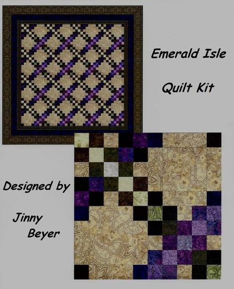 Emerald Isle Kit - so pretty! Emerald Isle, Quilt Kit, So Pretty, Quilting, Emerald, Pattern, Design