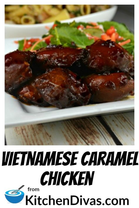 Carmel Chicken, Vietnamese Recipes Chicken, Caramel Chicken, Salad Chicken, Chicken Kitchen, Easy Dinner Recipe, Vietnamese Recipes, Baked Chicken Recipes, Totally Awesome