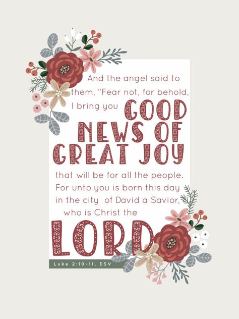 The Best News Ever | Free Scripture Printable Jesus Was Born, Free Scripture Printables, City Of David, Luke 2 10, Christmas Tea, Greek Words, Scripture Verses, Good News, Bible Study