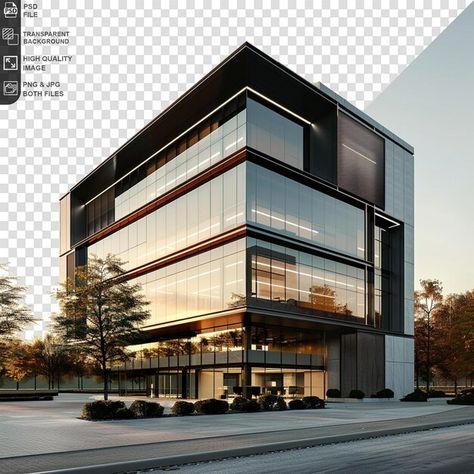 PSD luxury hotel or office isolated | Premium Psd #Freepik #psd Hotel 3d Design Exterior, Modern Hotel Exterior, Cot Design, Gray Tile Backsplash, 3d Building Design, Gray Tile, Commercial Design Exterior, Iconic Architecture, Hotel Exterior