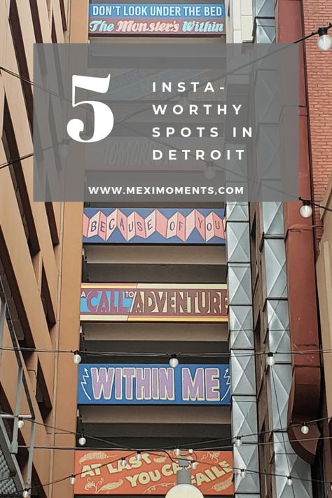 5 Instagram Worthy Spots in Detroit! - MexiMoments Detroit Instagram Spots, Michigan Travel Destinations, Michigan Vacations, Website Tips, Michigan Travel, Education Architecture, Family Road Trips, Travel Spots, Celebrity Travel