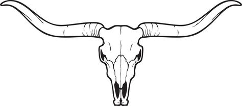 Longhorn Skull Drawing, Longhorn Tattoo, Cow Icon, Bull Skull Tattoos, Skull With Horns, Skull Sketch, Cow Drawing, Head Skull, Bull Art