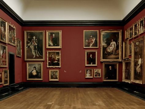 Inside the National Portrait Gallery’s redesigned rooms | THE WORLD OF INTERIORS Vintage Art Gallery Wall, Gallery Wall Office, Wall In Kitchen, Vintage Art Gallery, Office Gallery Wall, Wall Office, The World Of Interiors, Canvas Drawings, Electric Bulb