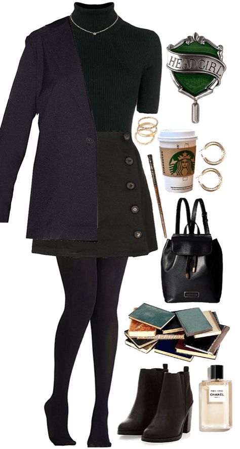 Slytherin Outfit Casual, Outfit Ideas For Office, Slytherin Outfit, Gold Hoop Earring, Cartier Necklace, Cup Tea, Outfit Maker, Outfit Shoplook, Office Casual