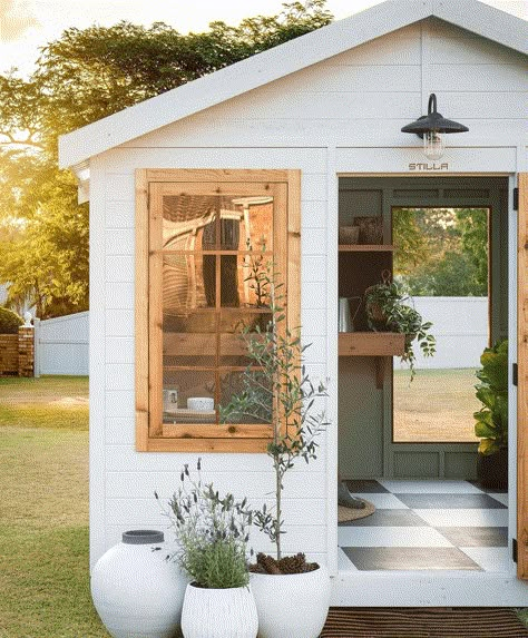 10 Awesome Ideas for Landscaping Around A Shed Shed Front Porch Ideas, Tiny Home Shed Interiors, Paint Shed Ideas, Garden Shed Landscaping Ideas, Cute Sheds Ideas Backyards, Shed Inside Ideas, Shipping Container Salon, She Sheds Ideas Backyard Retreat, Backyard Shed Landscaping