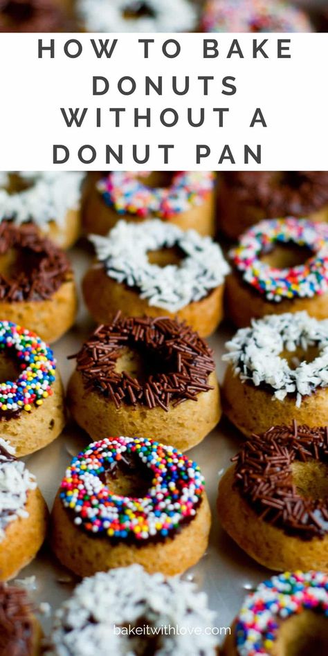 Donut Hole Pan Ideas, How To Make Donuts Without A Donut Pan, Baked Donut Recipes Without Donut Pan, Baked Donuts Without Donut Pan, Donuts Without Donut Pan, Donut Holes Recipe Baked, Donut Varieties, Bisquick Donut Recipe, Baked Donuts With Donut Pan