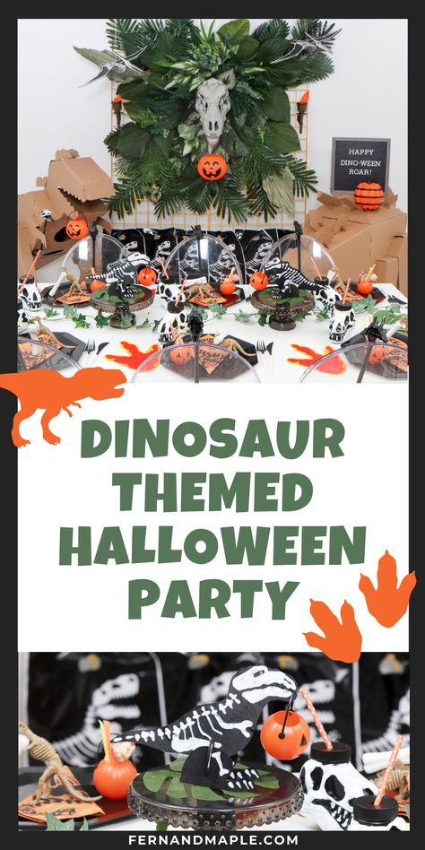 Halloween Dinosaur Cake, Dinosaur Halloween Birthday Party, Dinosaur Halloween Party, Dinosaur Halloween Decorations, Halloween Dinosaur, Halloween Color Palette, Dinosaur Halloween, Dinosaur Baby Shower, Fun Party Themes