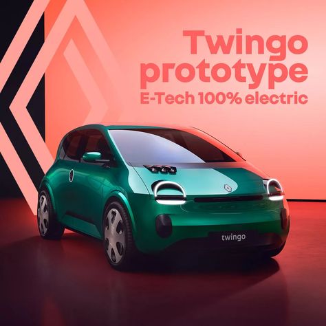 Renault Reboots Twingo As A €20,000 Electric Mini For 2026 | Carscoops New Renault, Smiling Eyes, Fiat Panda, City Car, Futuristic Cars, New Names, Clever Design, Body Style, Car Design