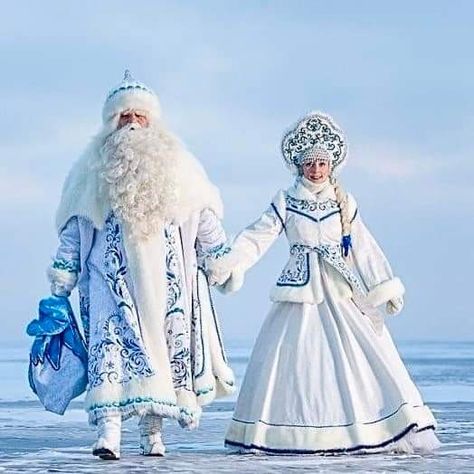 Costumes Around The World, Snow Maiden, Father Christmas, Fur Trim, The Snow, Shades Of Blue, Cinderella, Disney Princess, Disney Characters