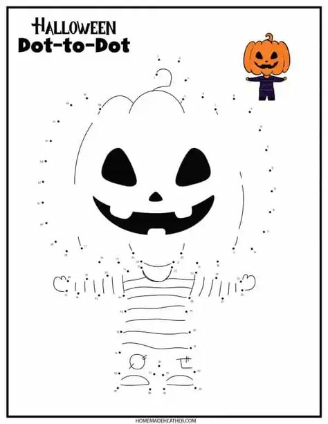 Free Halloween Dot to Dot Printable Dot Printables For Kids Free, Halloween Dot To Dot, Extreme Dot To Dot, Dot To Dot Printables, Halloween Worksheets, Dot Worksheets, Halloween Printables Free, Dot To Dot, Dotted Page