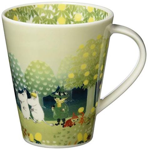 Moomin Mugs, Big Mug, Japanese Sewing Patterns, Moomin Valley, Tove Jansson, Yellow Art, Green Watercolor, Japanese Crafts, Japan Post