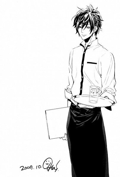 Male Waiter Pose Drawing, Waiter Poses Drawing Reference, Waiter Drawing Reference, Waiter Pose, Psychic Detective Yakumo, Shinrei Tantei Yakumo, Waiter Outfit, Bartender Outfit, Anime Websites