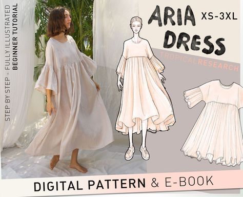 Thanks for the kind words! ★★★★★ "great pattern! very versatile! I Gathered Maxi Dress, Aria Dress, Diy Sy, Sewing Dress, Smocked Dresses, Maxi Dress Pattern, Vestido Plus Size, Indie Sewing Patterns, Couture Mode