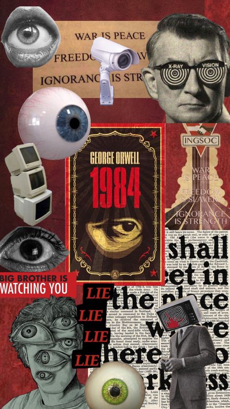 #1984 #bigbrother Lens Flair, 1984 Orwell, Anger Art, Dystopian Art, Library Signage, 1984 Book, Art Spiegelman, Nineteen Eighty Four, George Orwell 1984