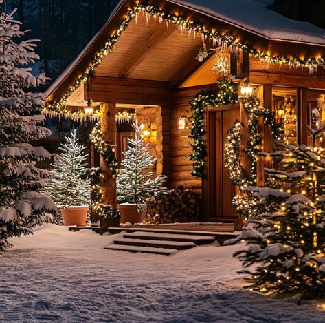 Christmas At Cabin, Christmas Cottage Aesthetic, Christmas Cabin Aesthetic, Tahoe House, Mountain Christmas, Christmas Cabin, Cabin Aesthetic, Smokey Mountain, Cottage Aesthetic