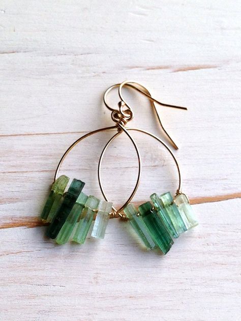 Tourmaline Earrings Tourmaline Jewelry Gold Tourmaline Hoop | Etsy Raw Tourmaline Jewelry, Wired Jewellery, Raw Tourmaline, Bar Jewelry, Tourmaline Earrings, Inner Core, Tourmaline Jewelry, Ethical Jewelry, Vermeil Jewelry