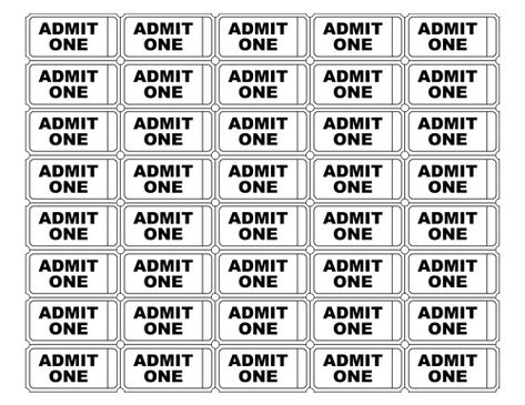 Free Printable Admit One Ticket Templates Admit One Ticket Template Free Printable, Admit One Ticket Template, Ticket Template Free Printables, Raffle Ticket Template Free, Movie Ticket Template, Chain Decorations, Ticket Template Printable, Ticket Design Template, Authorization Letter