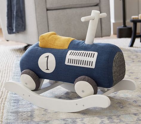 Vintage Car Nursery Rocker | Pottery Barn Kids Baby Boy Nursey, Race Car Nursery, Boy Nursery Cars, Car Themed Nursery, Vintage Car Nursery, Transportation Nursery, Nursery Rocker, Car Nursery, Nursery Room Boy