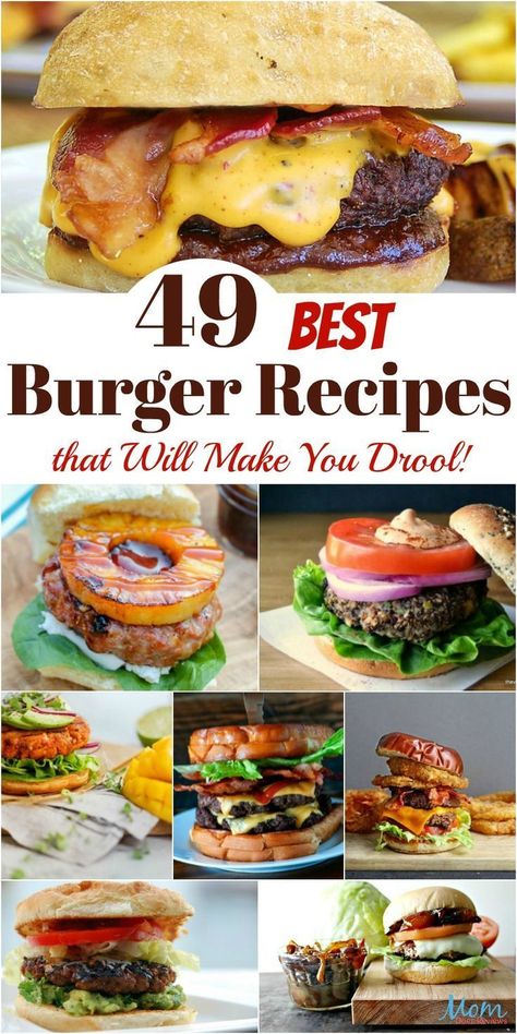 Gourmet Burgers Recipes, Grilled Burger Recipes, Burger Recipes Beef, Best Burger Recipe, The Best Burger, Burger Menu, Fingerfood Party, Burger Toppings, Grilled Burgers