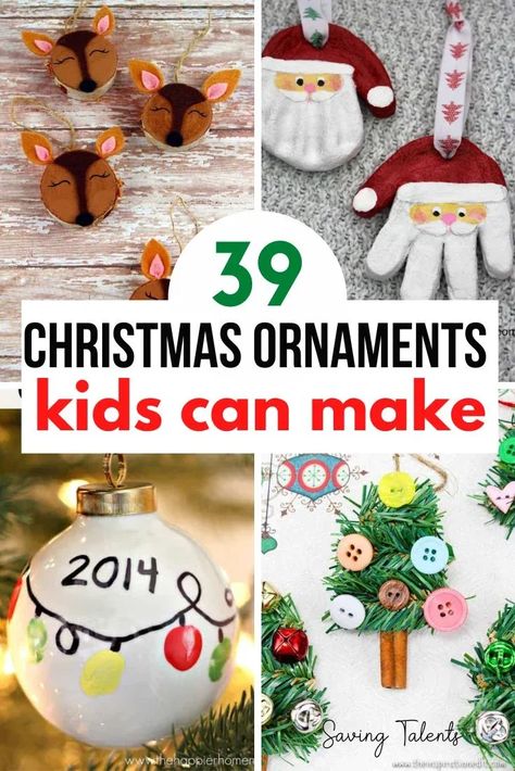 Here is a roundup of adorable DIY ornaments that kids can make! Your children will love making these Christmas crafts with you. Diy Christmas Ornaments Kids, Ornaments To Make With Kids, Christmas Ornaments Kids Can Make, Ornaments Kids Can Make, Christmas Ornaments Kids, Ornaments For Kids To Make, Toddler Ornaments, Homeschool Christmas, Christmas Ornaments Diy Kids