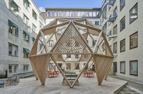 Tham Videgård, Folding Architecture, Dome Structure, Pavilion Architecture, Pavilion Design, Space Frame, Architecture Model Making, Dome House, Geodesic Dome