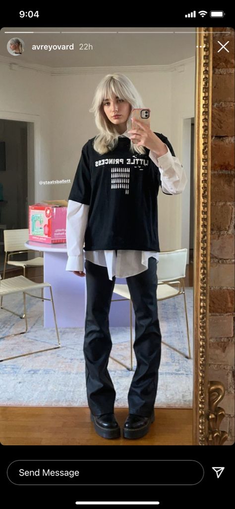 Black Shirt Layered Outfit, Collared Shirt Outfit Aesthetic, Ig Story Outfit, Blonde White Hair, Shirt Layering Outfit, White Button Down Outfit, Button Shirt Outfit, Collared Shirt Outfits, White Tshirt Outfit