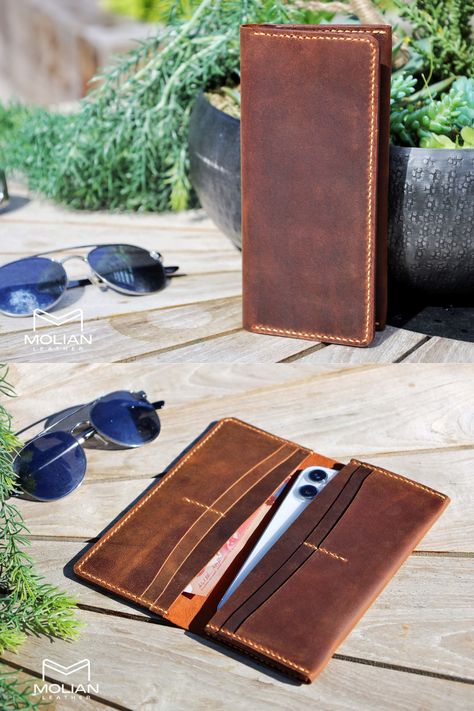 Elevate your style with our Men's Leather Long Wallet. This Handmade, Slim, and Practical wallet is the perfect Gift for Him. Discover fashion and functionality in one sleek Phone Wallet, ideal for everyday use. Elevate your essentials with us today! #LeatherWallet #LongWallet #PhoneWallet #SlimWallet #HandmadeWallet #MinimalistLongWallet #LeatherLongWallet #MensWallet #CardholderWallet #MensAccessories #StylishWallet Mens Long Leather Wallet, Anniversary Gifts For Men, Handmade Wallet, Leather Long Wallet, Handmade Wallets, Brown Wallet, Mens Wallet, Mens Anniversary Gifts, Perfect Gift For Him