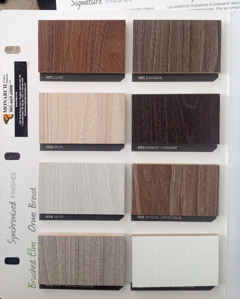 Uniboard TFLaminates. Decor Panel Products for Furniture, Cabinets, Closets, Kitchens, Bookcase, Cupboards, Doors, Desks, etc. Available at Monarch Custom Plywood Inc., T. 905.669.6800 Mdf Kitchen, Cupboard Colors, Plywood Kitchen, Laminate Kitchen, Laminate Colours, Kitchen Cupboards, Design Kitchen, Color Swatch, Interior Design Kitchen