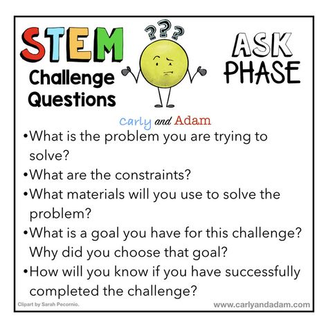 Questioning Strategies for STEM Challenges Questioning Strategies, Coding Activities, Science Lessons Elementary, Steam Classroom, Stem Lessons, Elementary Stem Activities, Steam Challenges, Stem Classes, Stem Elementary