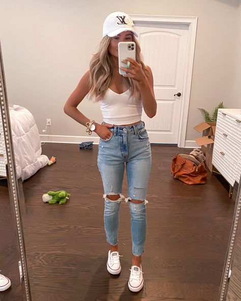 Looks Jeans, Outfit Jeans, Cute Summer Outfits, Mom Outfits, Mode Inspiration, Casual Summer Outfits, Looks Vintage, Spring Summer Outfits, Outfits Casuales