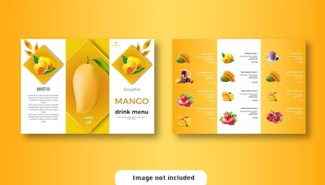 Mango healthy drink juice menu social me... | Premium Vector #Freepik #vector #banner Juice Brochure, Fruit Juice Packaging, Juice Menu, Brochure Food, Drink Juice, Juice Packaging, Poster Template Design, Marketing Brochure, Healthy Drink