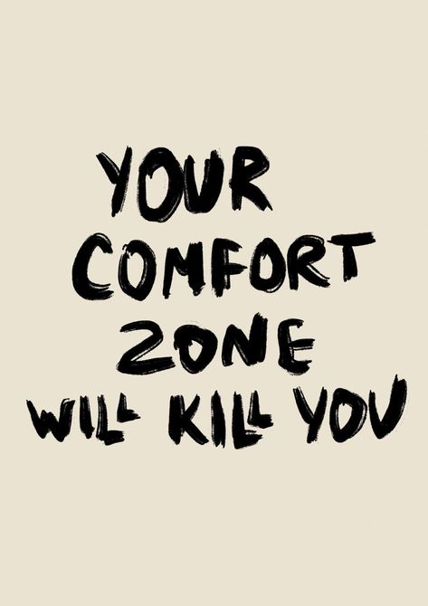 Comfort Zone Quote Art Print-Skudaboo Comfort Zone Quotes, Quote Art Print, White Poster, Character Collection, Motivational Messages, Quote Art, Art Prints Quotes, Reminder Quotes, Note To Self