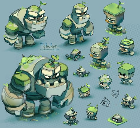 ArtStation - Waven "Golem", Kim Ettinoff Golem Concept Art, Golem Art, Rock Golem, 3d Karakter, 8bit Art, Creature Artwork, Creature Drawings, Pixel Art Design, Fantasy Creatures Art