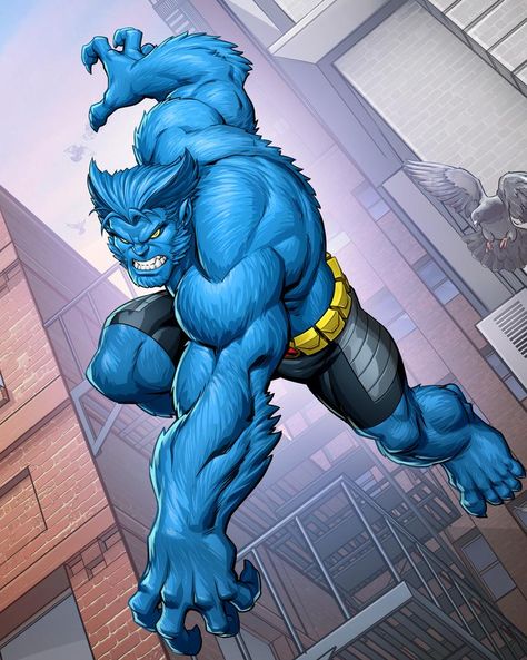 Beast Xmen, Patrick Brown, Beast Marvel, Xmen Art, Xmen Comics, Man Beast, Marvel Xmen, Marvel Characters Art, Arte Dc Comics