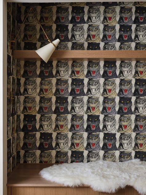 Built in oak shelving Gucci Tiger Face Wallpaper Gucci Tiger Wallpaper, Oak Shelving, Gucci Wallpaper, Gucci Tiger, Face Wallpaper, Tiger Wallpaper, Wallpaper Ceiling, Oak Shelves, Deco Luminaire