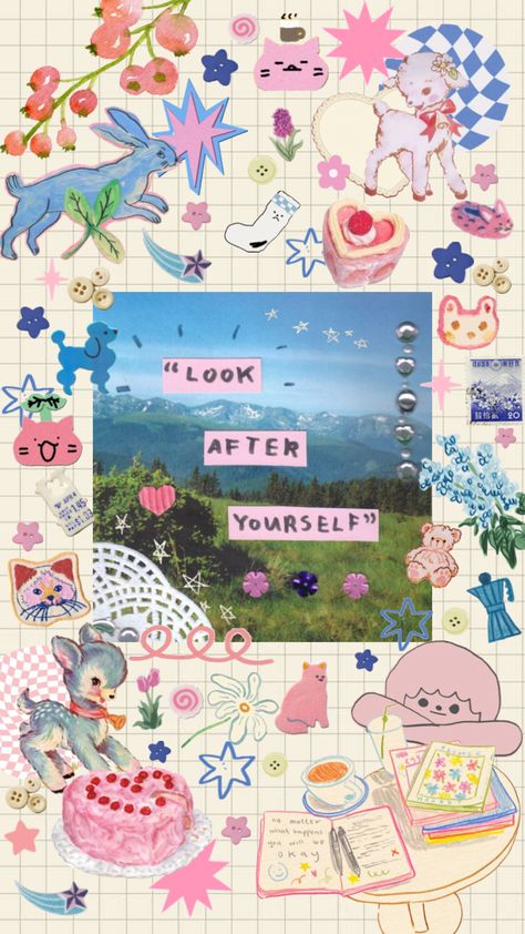 🌷🦋🌱 #wallpapper #notebook #notebookvibes #scrapebook #scrapbookvibes #maximalist #vibes #color #colorful #message #encouragement Maximalist Wallpaper, Whatsapp Wallpaper, Iphone Wallpaper Themes, Foto Ideas Instagram, Cute Patterns Wallpaper, Kawaii Wallpaper, Cute Wallpaper Backgrounds, Phone Themes, Wallpaper Iphone Cute